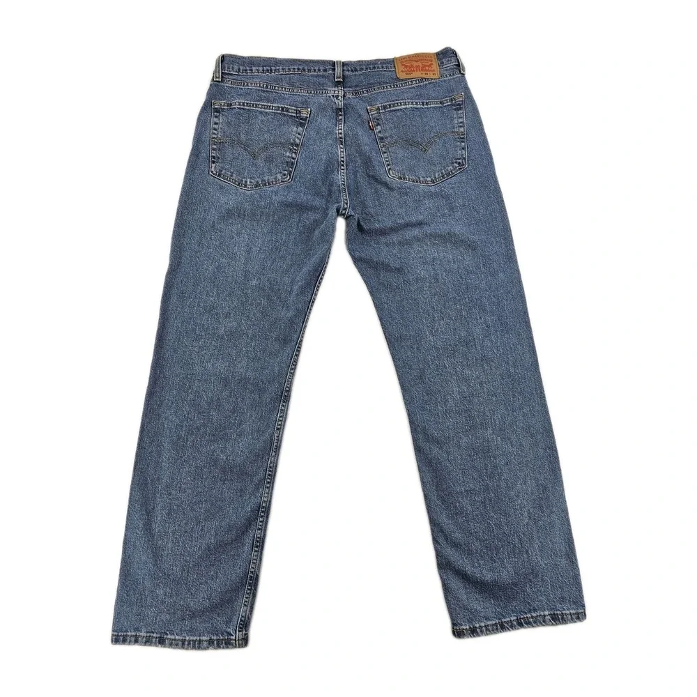 Levi's‎ 505 Mens 36x30 Denim Blue Jeans Regular Fit Straight Comfort Medium Wash